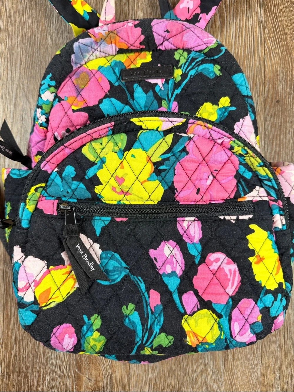 The Vera Bradley Essential Backpack in Retired Hilo Meadow Floral Quilted